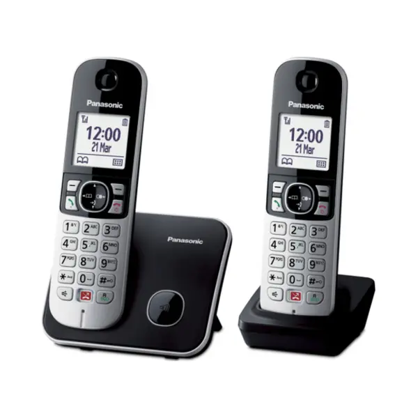 Panasonic Kx-TG6852 Dect-Telefon Anrufer-Identifikation Schwarz, Grau thumbnail