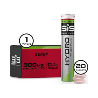 Science In Sport - Sis Go Hydro Bruistabletten - 300mg Elektrolyten - Berry Smaak - 20 Tabletten