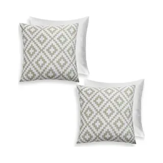 Brentfords Outdoor Filled Cushions With Covers Geometric Print, Outdoor Garden Furniture Pillow Super Soft Comfy Cushion Pads With Covers 2 Pack,