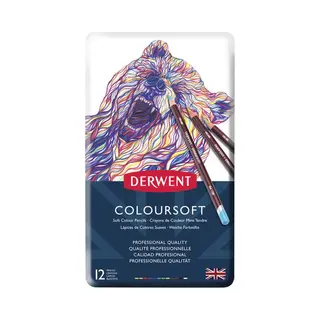 Derwent Coloursoft Pencil Tin Set Of 12