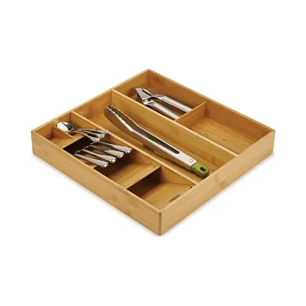 Joseph Joseph Joseph DrawerStore Cutlery, Kitchen Utensils And Cooking Utensil Gadget Accessories Organiser, In Drawer Storage - Bamboo thumbnail