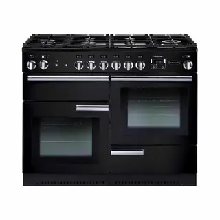 Rangemaster Professional + 110 Dual Fuel Freestanding cooker Electric Gas Black