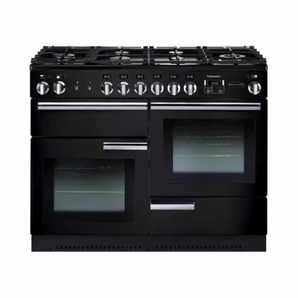 Rangemaster Professional + 110 Dual Fuel Freestanding cooker Electric Gas Black thumbnail