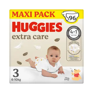 Huggies Extra Care Windeln, Größe 3 (4-9 Kg), Packung Mit 96 Stück