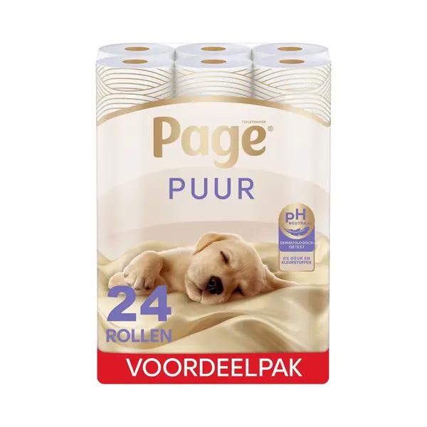 Page® Toiletpapier - Puur Wc Papier - 24 Rollen - Ultieme Verzorging Voor De Huid - Voordeelverpakking thumbnail