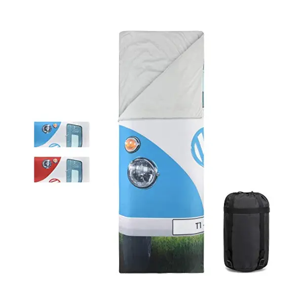 Board Masters Volkswagen Summer Sleeping Bag For Camping Kids And Adults Spring Summer Autumn - Official Vw Camper Van Design 190 X 75 Cm - Multiple Colours thumbnail