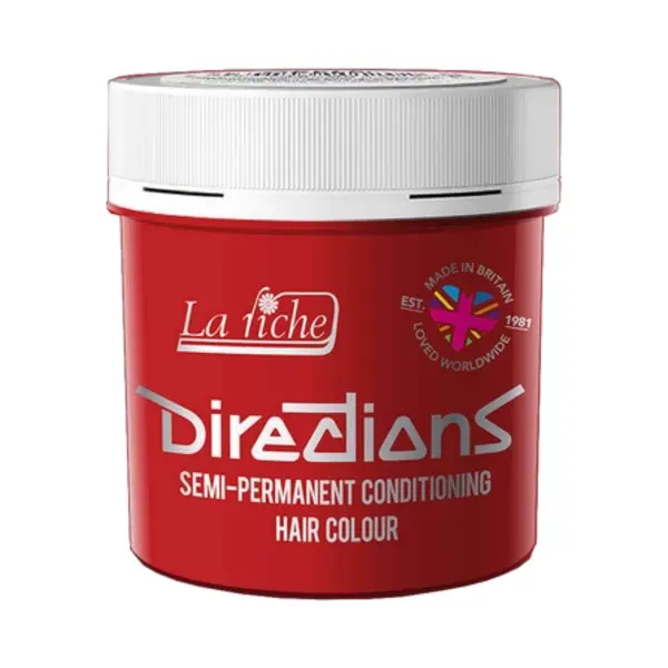 4 X La Riche Directions Semi-Permanent Hair Color 88ml Tubs - Poppy Red thumbnail