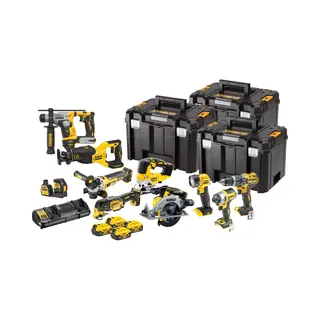 DeWALT DCK1012P4T 18V Li-ion Accu 10-delige Combiset (4x 5.0Ah Accu) In Tstak