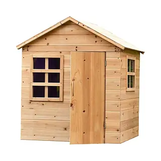 Big Game Hunters Evermeadow Wooden Playhouse For Kids – Large Outdoor/Indoor Garden Playhouse With Door & Windows – Easy-Build Kids Play Set
