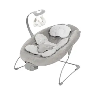 Puggle Comfy Snug Plush Music & Vibration Bouncer - Melange Grey