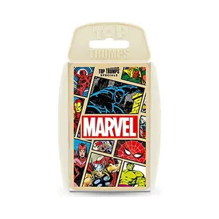 Top Trumps Marvel Comics Retro Specials Card Game, Play With Spider-Man, Iron Man, Captain America, The Hulk, Loki And Galactus, Educational Gift For