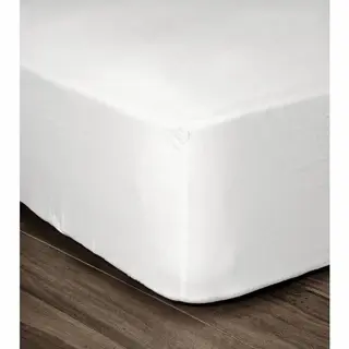 Les Tendances Lovely Home Drap Housse 100% Coton 90x190x30 Cm Blanc