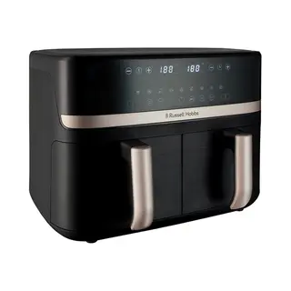 Russell Hobbs SatisFry Dual Basket Heißluftfritteuse Dubbel 9 l Vrijstaand 2800 W Heteluchtfriteuse Zwart