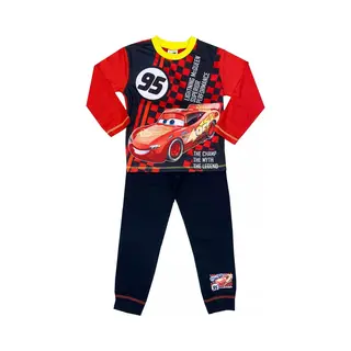 Cars Pyjama - Maat 140 - Disney Cars Pyjamaset - Rood / Zwart