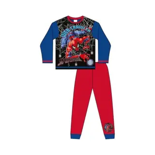Spider-Man Spiderman Pyjama - Blauw Met Rood - Spider Man Webcrawler Pyama - Maat 122/128