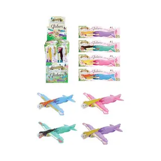 Henbrandt Fighter Gliders - Vliegtuigjes - Princess - 48 Stuks - Uitdeelcadeautjes - Display - Foam Vliegtuigen - Traktatie Voor Kinderen - Meisjes