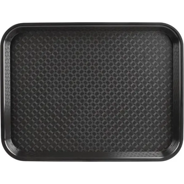 Olympia Kristallon Plastic Black Large Fast Food Tray 450mm - Serving Tray For Restaurants, Hotel, Catering P507 thumbnail