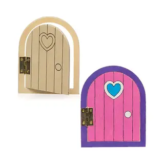 Baker Ross Wooden Arched Fairy Doors (Pack Of 4) Decoration Craft Kits