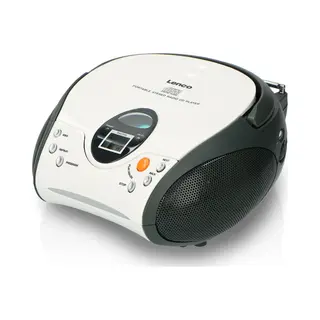 Lenco Draagbare Radio Cd Speler - Stereo Fm Radio En Aux – Werkt Ook Op Batterijen - Scd-24 Wit