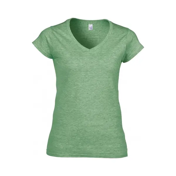 Gildan Softstyle Ladies V-Neck T-shirt - Heide Ierse Green - Small thumbnail