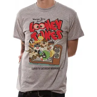 Cid Looney Tunes Retro T-shirt Voor Heren, Grijs (sportgrijs)