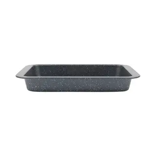 Salter BW07032EU7 Megastone 36cm Antihaftbeschichtet Röster - Rechteckige Backblech Aus Kohlenstoffstahl, Bräter Für Gemüse, Fleisch Und