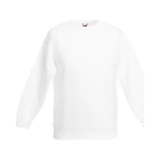 Fruit Of The Loom - Kinder Classic Set-In Sweater - Wit - 98-104
