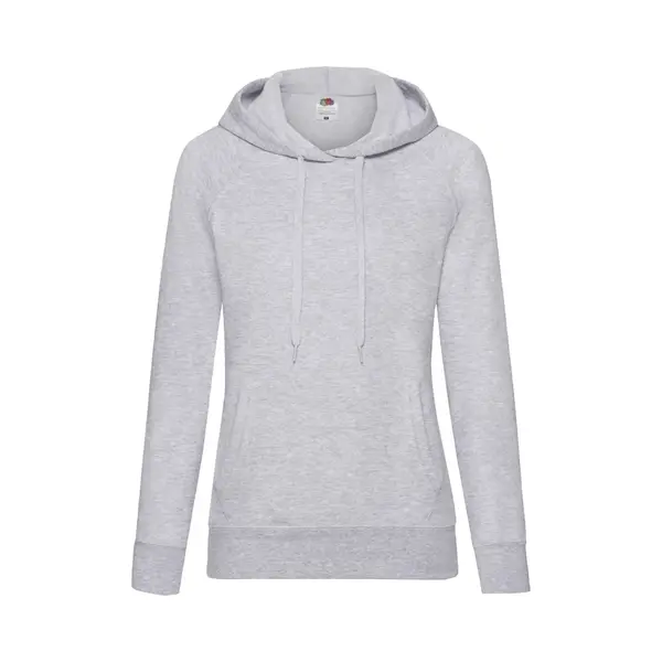 Awdis Fruit Of The Loom Dames Getailleerd Lichtgewicht Hoodie Dames Met Capuchon (240 Gsm) (Heather Grijs) thumbnail