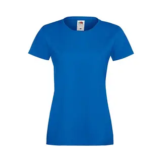 Fruit Of The Loom Lady-Fit Dames Sofspun® T-shirt- Koningsblauw - Xxl