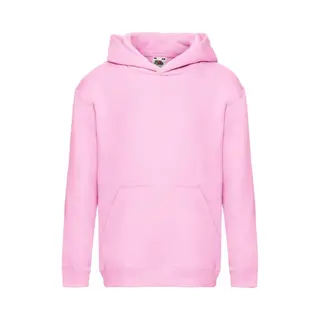 Fruit Of The Loom Kinder Unisex Premium 70/30 Sweatshirt Met Capuchon / Hoodie (Licht Roze)