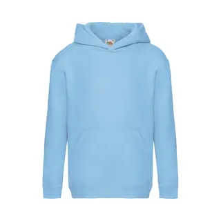 Fruit Of The Loom Premium 70 30 Hooded Sweatshirt Hoodie In Blue | Size, 12-13 Years