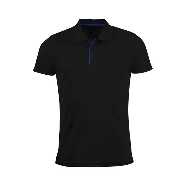 Sol'S Men's Performer Short Sleeve Pique Polo Shirt In Black | Size, 2XL thumbnail