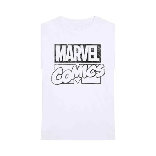 Marvel T-Shirt # S Unisex White # Logo thumbnail