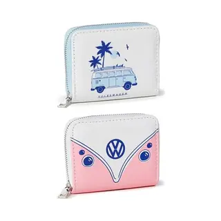 Puckator Volkswagen Vw T1 Camper Bus Explore More Zip Around Small Wallet Purse - Ladies Women's Womens Slim Purses Wallets Wallet For Women - Coin