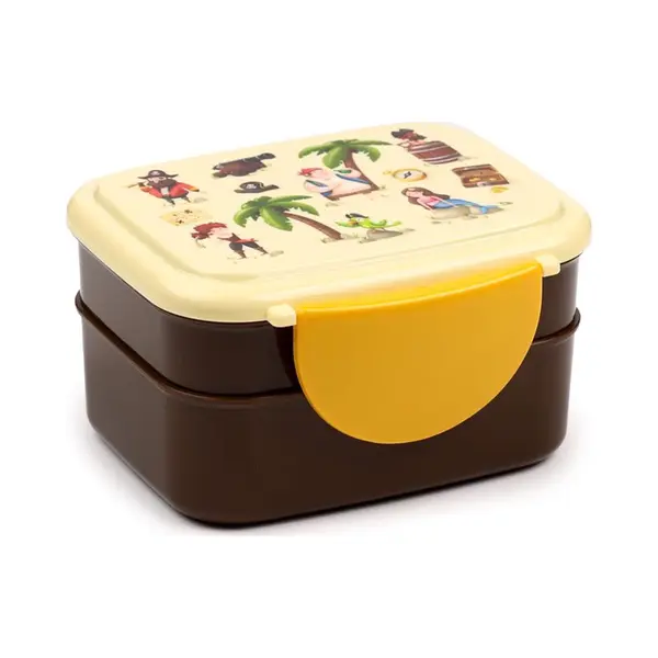 Puckator Bento-Lunchbox Mit Besteck Und Clipverschluss - Piraten - Jolly Rogers thumbnail