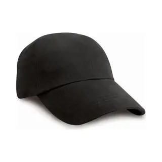 Result Junior Heavy Brushed Cotton Cap RH24J - Black - One Size