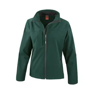 Dames Classic Softshell Outdoorjas Result Maat L Flesgroen