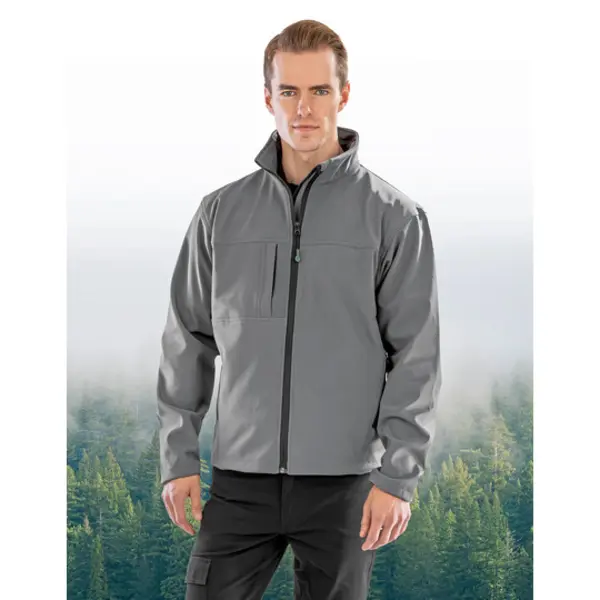 Heren Classic Softshell Outdoorjas Result Maat 3XL Grijs thumbnail