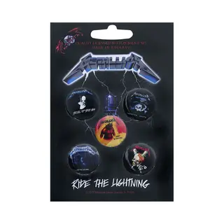 Metallica Ride The Lightning Unisex Badge - Meerkleurig - Standard