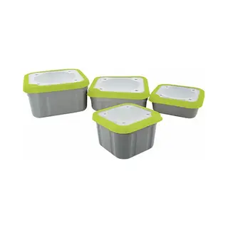 Fox Matrix Grey Lime Bait Boxes Solid Top - Köderbox Für Angelköder, Angelbox Für Köder Zum Stippangeln & Feederangeln, Volumen, 2.2 Pint (1.25