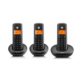 Motorola E203 Dect Draadloze Huistelefoon Trio Pack3 Handsets Zwart - Handsfree Functie