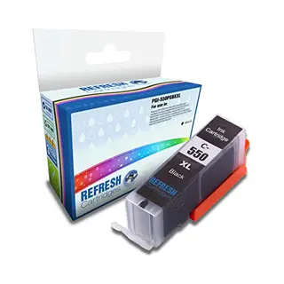Refresh Cartridges Compatible Pgi-550PGBKXL (6431B001) High Capacity Black Ink Cartridge Replacement For Canon Printers