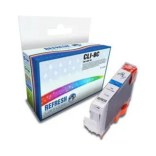 Refresh Cartridges Compatible Ink Cartridge Replacement For Canon Cli-8C (Cyan)
