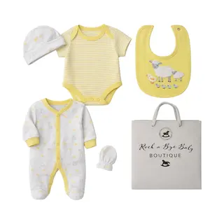 Rock-a-Bye Baby - Geschenkset - Kraam Cadeau - Pyjama - Pasen - Lente - Eendjes - 5-delig - Maat 0-3 Mnd - 62