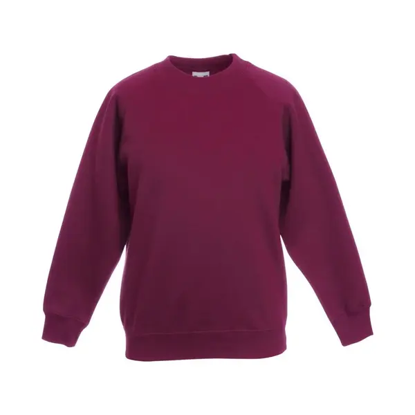 Fruit Of The Loom Kind/ Kinderen Unisex Raglan Mouwen Sweatshirt (Bordeaux) thumbnail