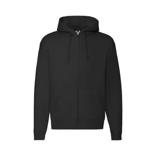 Fruit Of The Loom Men's Zip Through Hooded Sweatshirt Hoodie In Black | Size, Xl