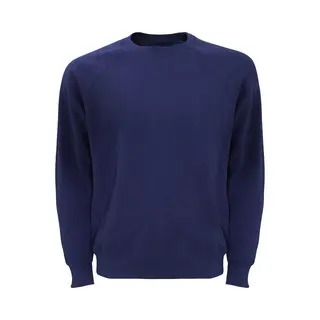 Fruit Of The Loom Men's Raglan Sleeve Belcoro Sweatshirt In Mid Navy | Size, Small