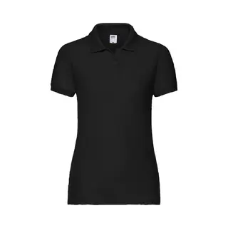 Fruit Of The Loom Damen Lady-Fit 65/35 Pique Polo Shirt, Schwarz, Gr.Xl