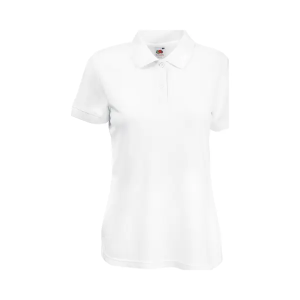 Fruit Of The Loom Womens Lady-Fit 65/35 Kurzarm-Poloshirt (Weiß) thumbnail