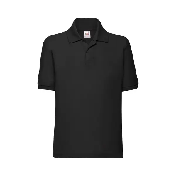 Fruit Of The Loom Jungen Poloshirt Schwarz Schwarz 12-13 Jahre thumbnail